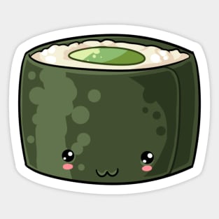 Kawaii food avocado roll Japanese style Sticker